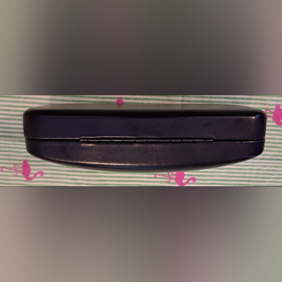 Coach Black Leather Unisex Hard Shell Eyeglass Sunglass Glasses Case w/ Cloth - Picture 4 of 9